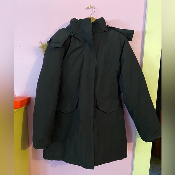 Down Puffer Jacket with Coyote Fur Lined Hood - Picture 2 of 9